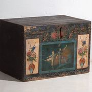 Antique Chinese chest painted in pine wood – China, circa 1900