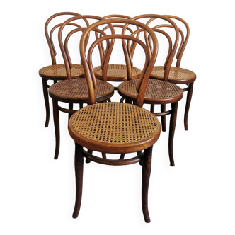 Lot of 6 original Thonet 14 chairs late 19th century