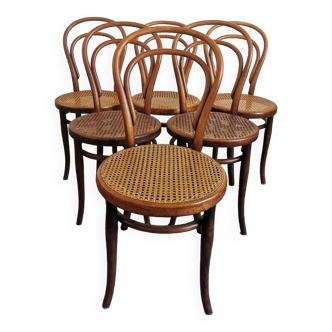 Lot 6 chaises Thonet 14 originales fin 19e
