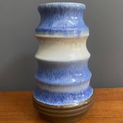 Blue vase by Strehla model 1408 Eastern Germany 1960s