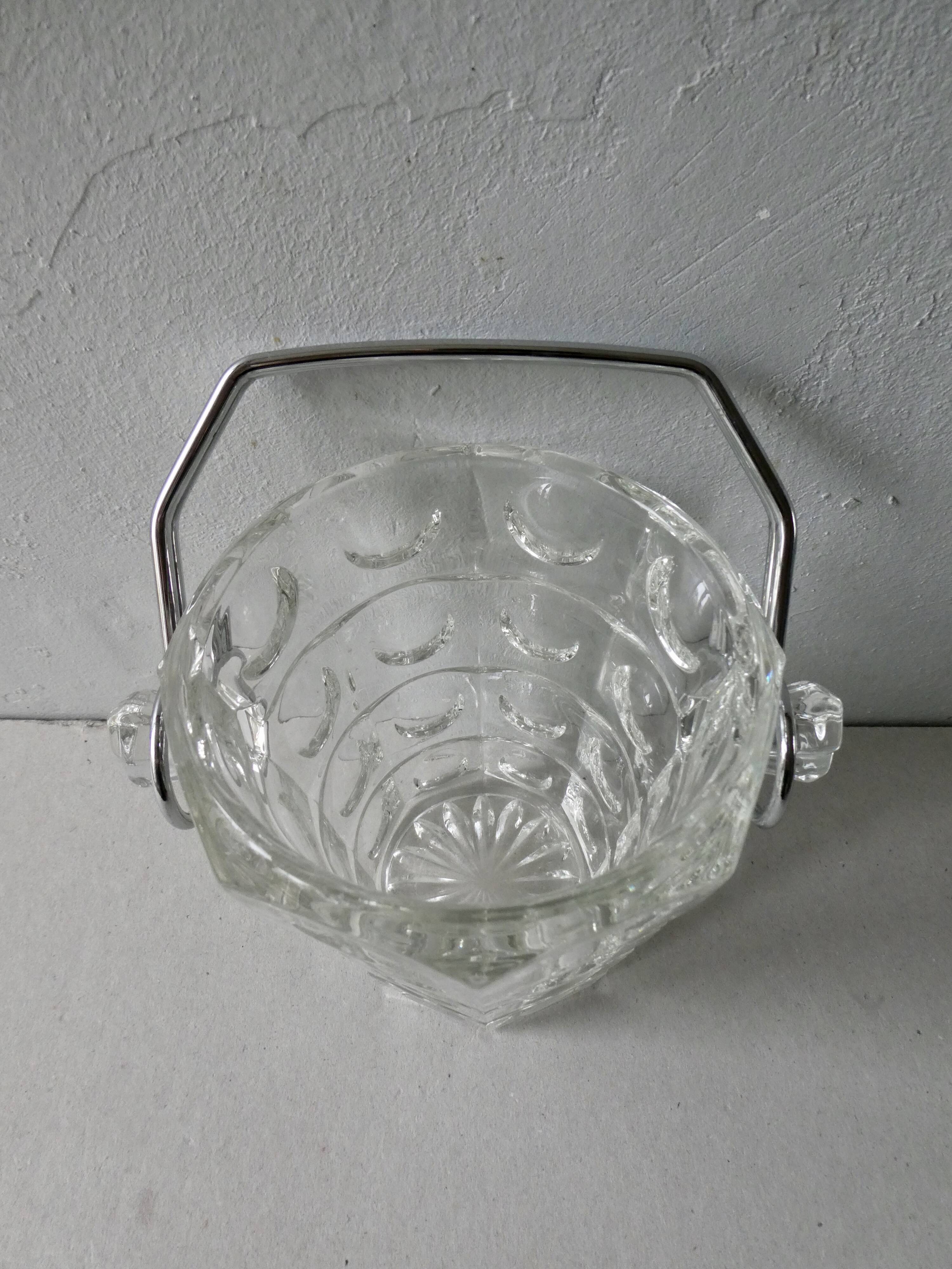 70s crystal ice bucket