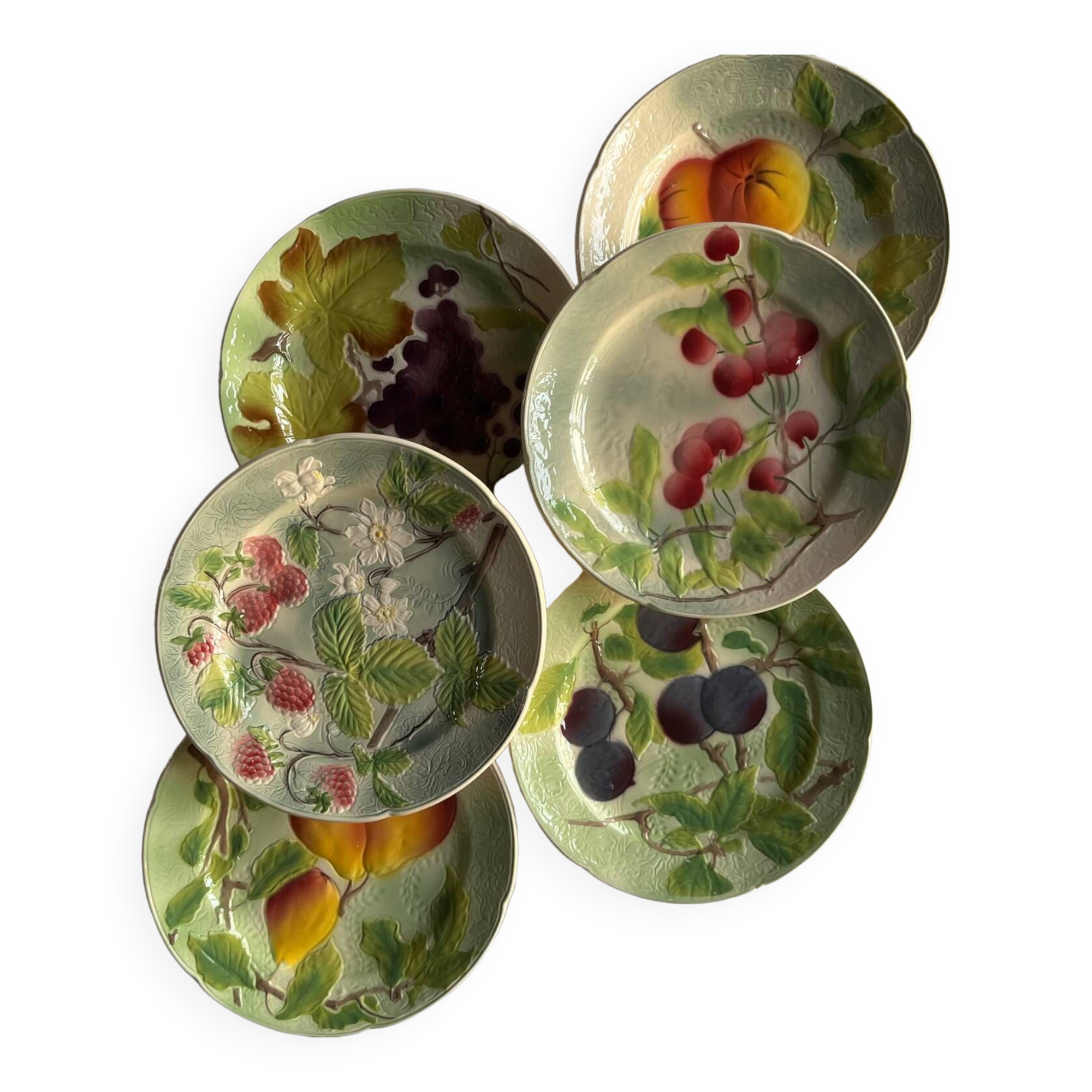 Barbotine dessert plates