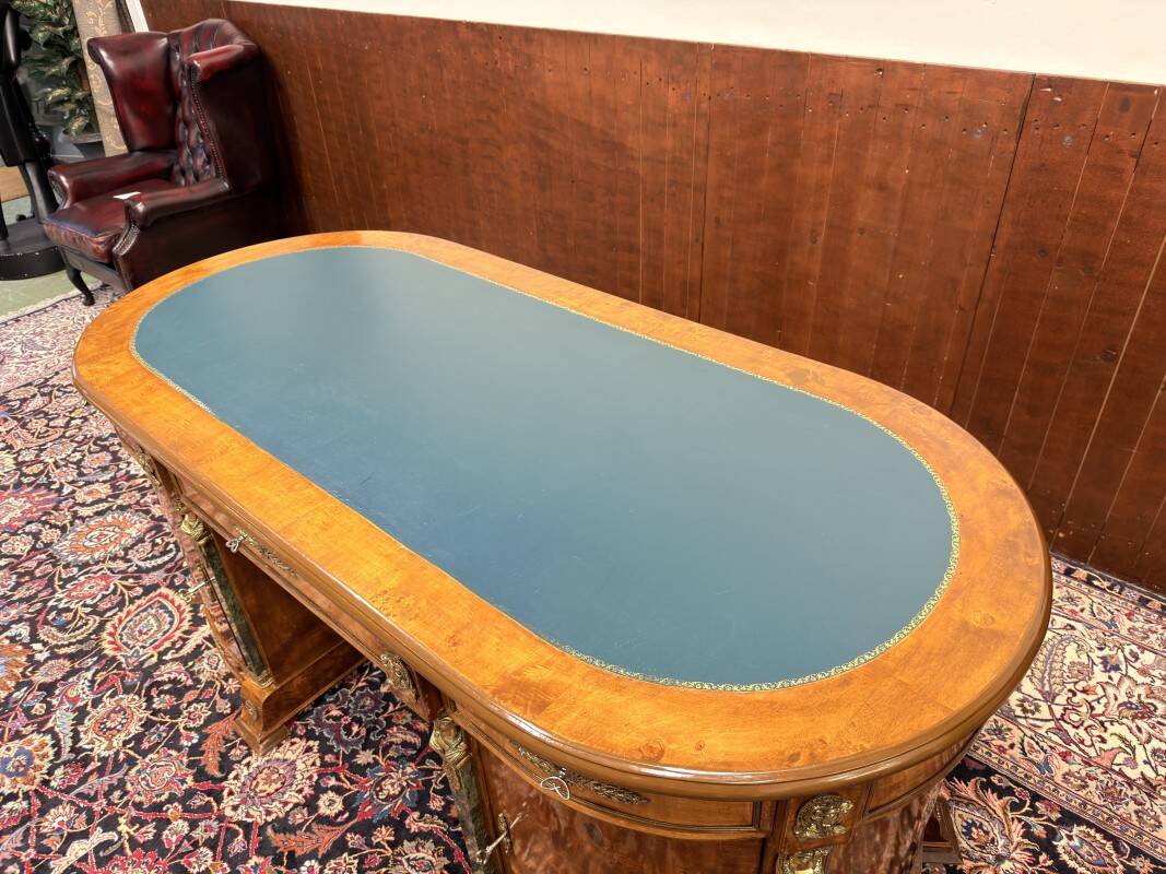 Antique French Louis XIV Oval Writing Desk