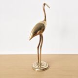 Vintage brass ibis bird statuette