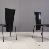 Set of 4 post modern dining chairs by Arper Italy, 1980s