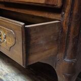 Large antique walnut wardrobe – Louis XV period – 2 doors – 18th century