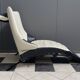 Black and white leather seat model Solo 699 design Stefan Heiliger, WK