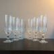 Old crystal champagne flutes