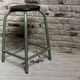 Wooden and metal laboratory stool
