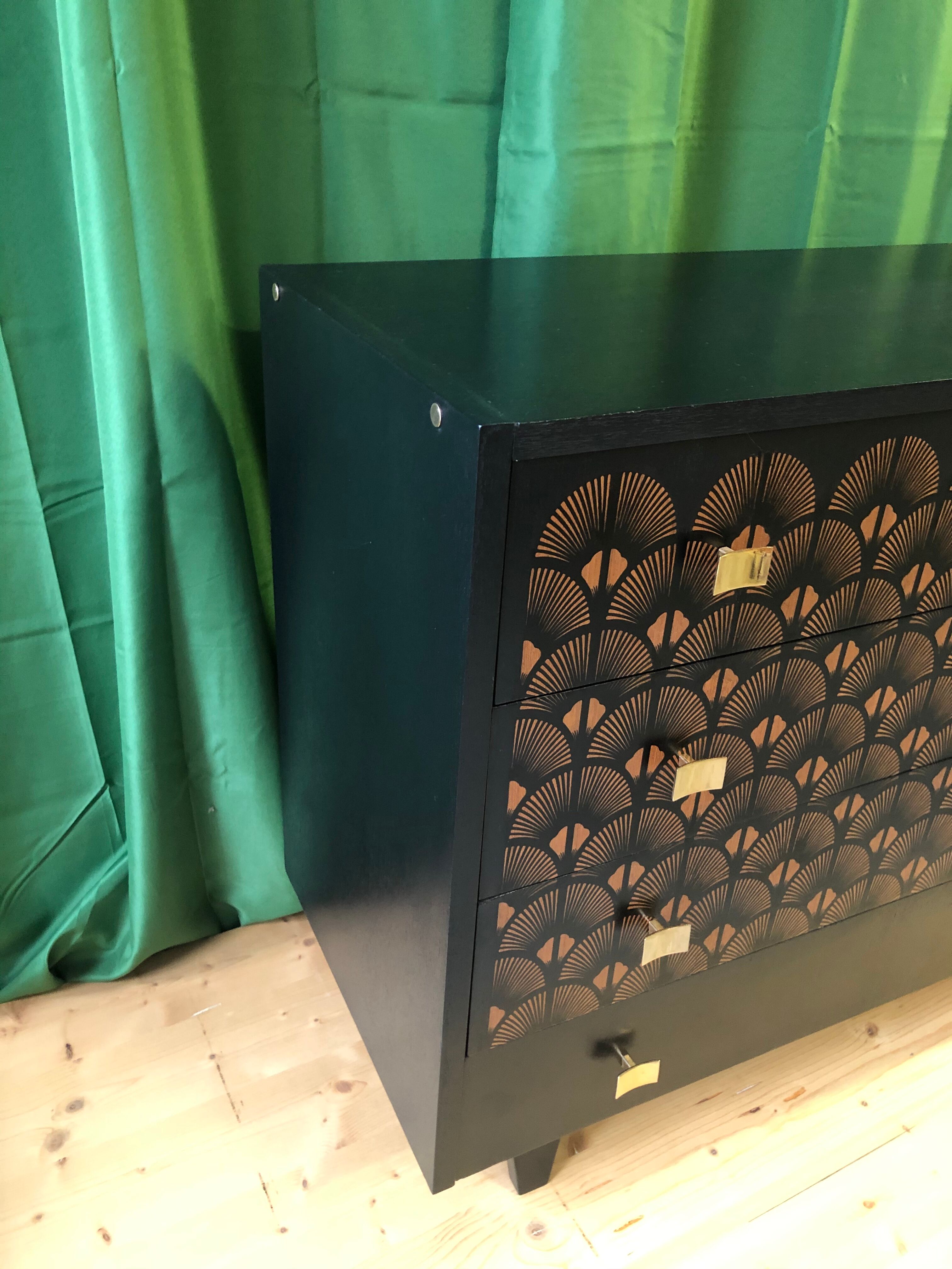 Commode vintage Seigaiha