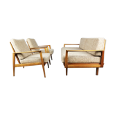 Antimott chairs - beige couch - brown by Wilhelm Knoll 1950s