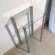 70s metal and glass shelf