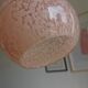 Vintage globe wall lamp in pink Clichy glass