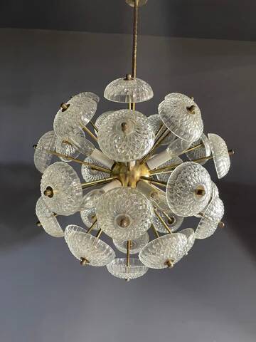 Dandelion chandelier, Kamenický Šenov, 1970s, price per piece