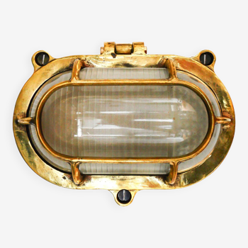 Old Holophane wall light in bronze V2