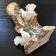 Vase with 2 doves in slipware