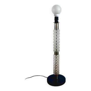 Small Art Deco floor lamp Richard Essig vintage glass and chrome 1960s
