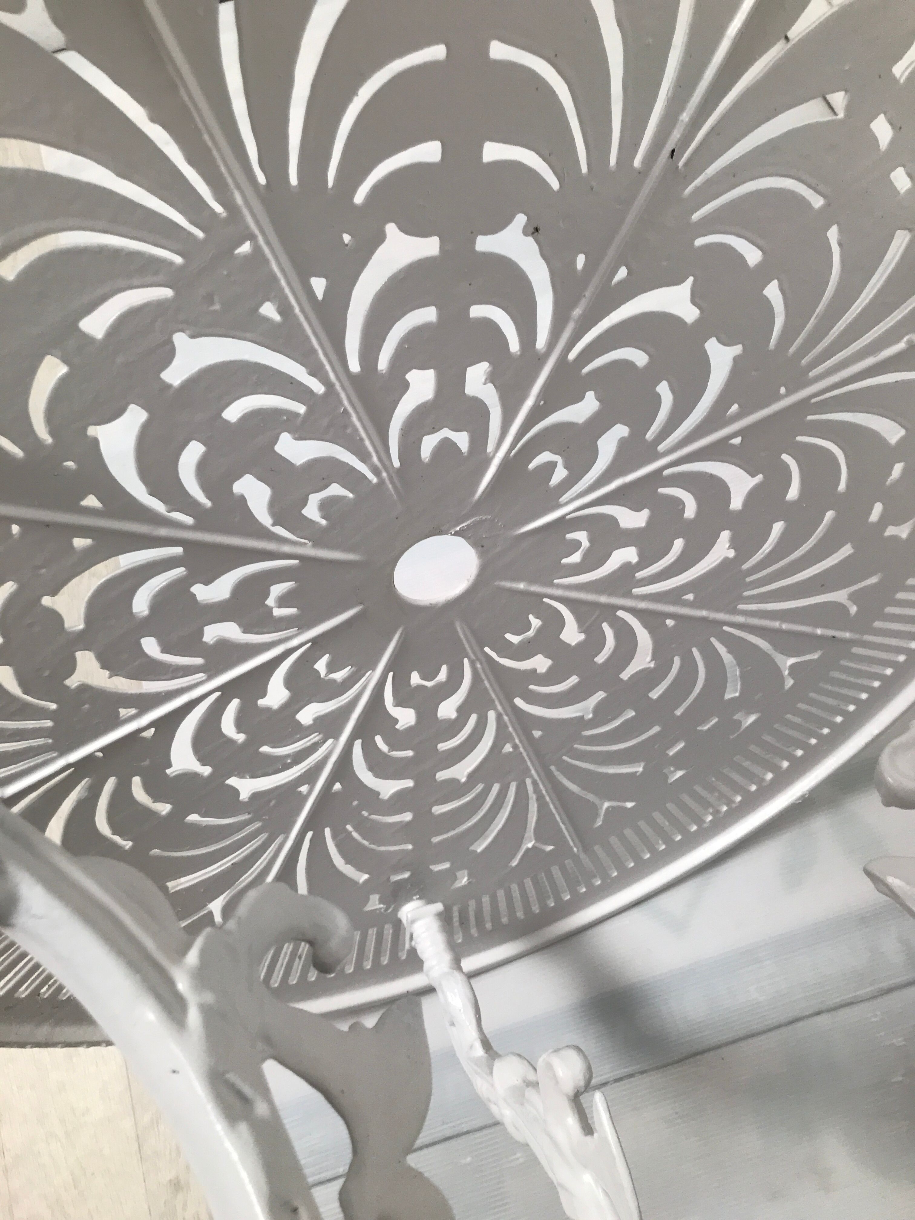 Old white rock garden furniture