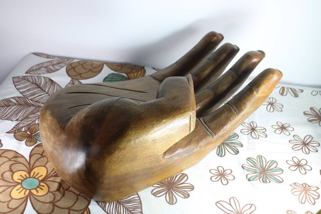 XXL wooden hand tray Vintage 1960 Italy