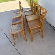 Set of 8 vintage bistro chairs