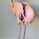 Old decorative pink flame in painted metal