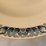 Soup tureen and 6 old Longchamp soup plates, Terre de Fer, Marcel model
