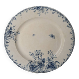 Round dish with cyclamen pattern, Gien porcelain