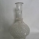 Vase carafe en verre décor pointe de diamant ananas