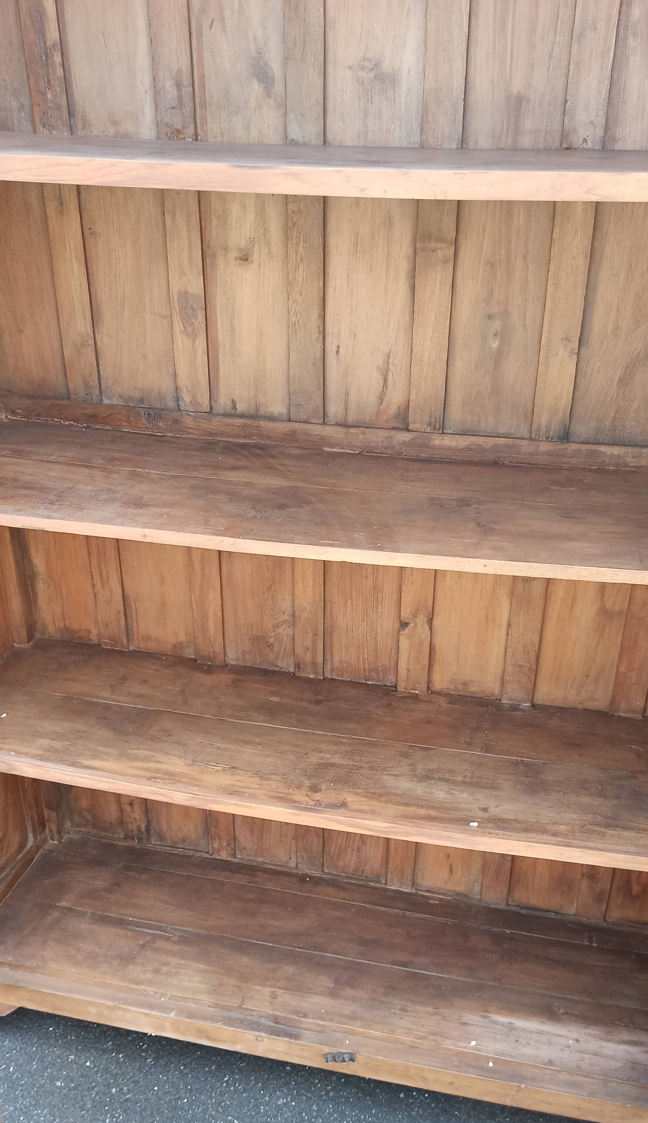 Old wooden glass cabinet