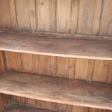 Old wooden glass cabinet