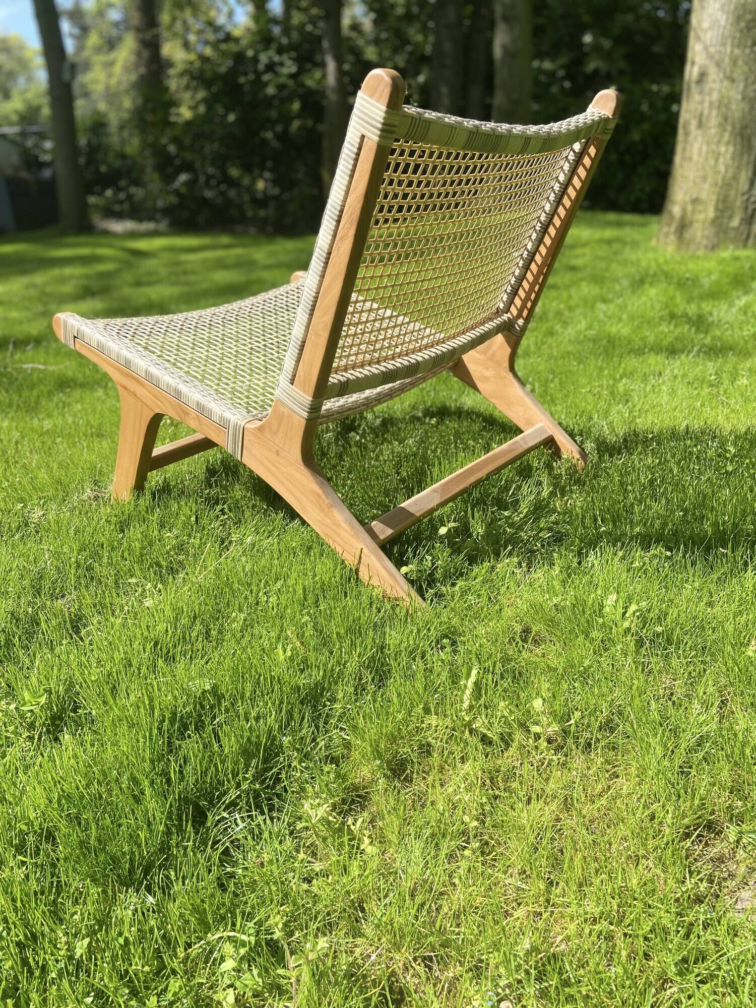 Chair / garden armchair / single-seater in retro rattan