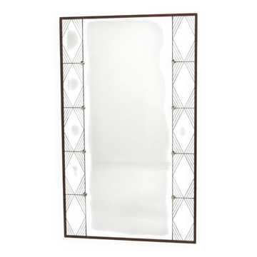 Scandinavian teak mirror Glas & Trä, Sweden, 1960