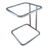 Table d'appoint métal chromé verre