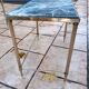 Table gigogne ancienne avec plateau marbre