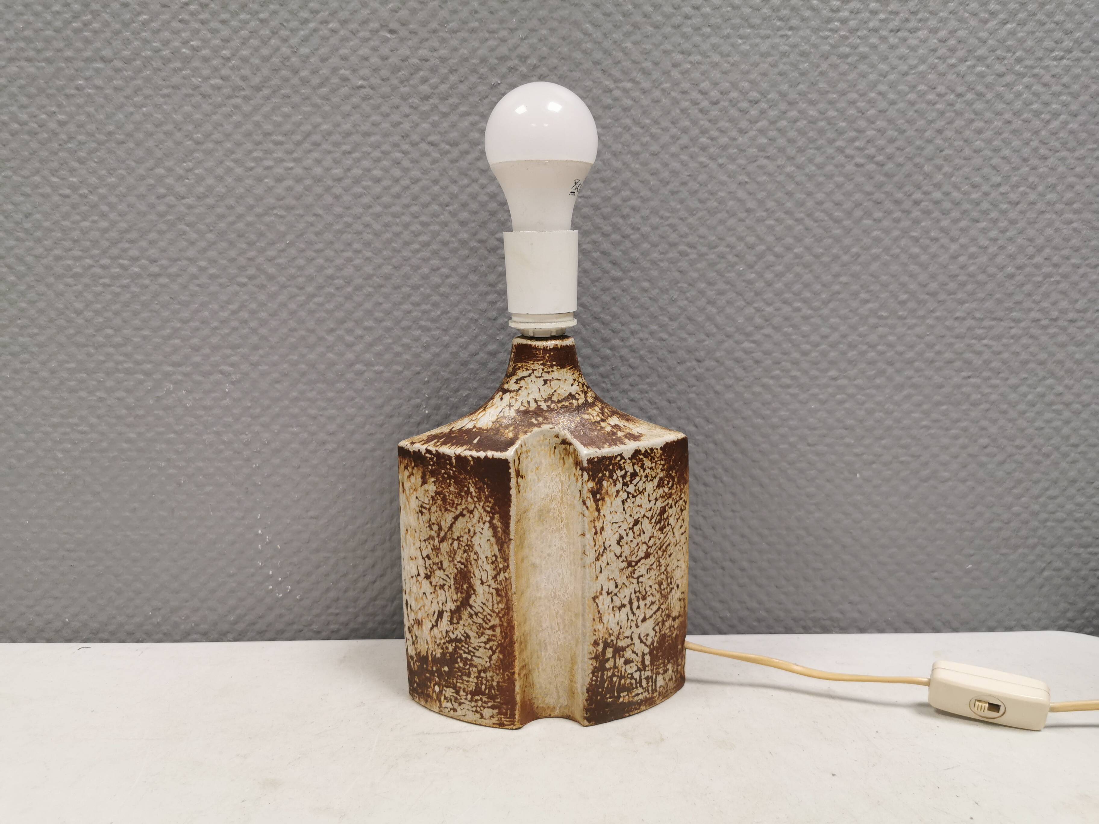 Ceramic table lamp by Heico Nitzsche for Søholm, Denmark, 1970s.