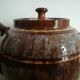large vintage English earthenware teapot