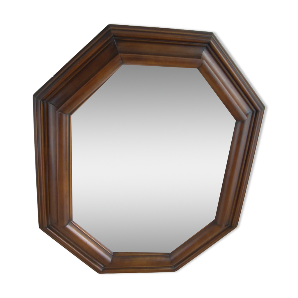 alblinsy Cadre photo en bois de forme hexagonale à suspendre au mur pour la maison, le