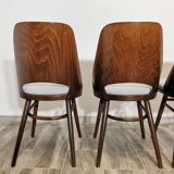 Dining Chairs by Radomir Hoffman for Ton, 1950s, Set of 4