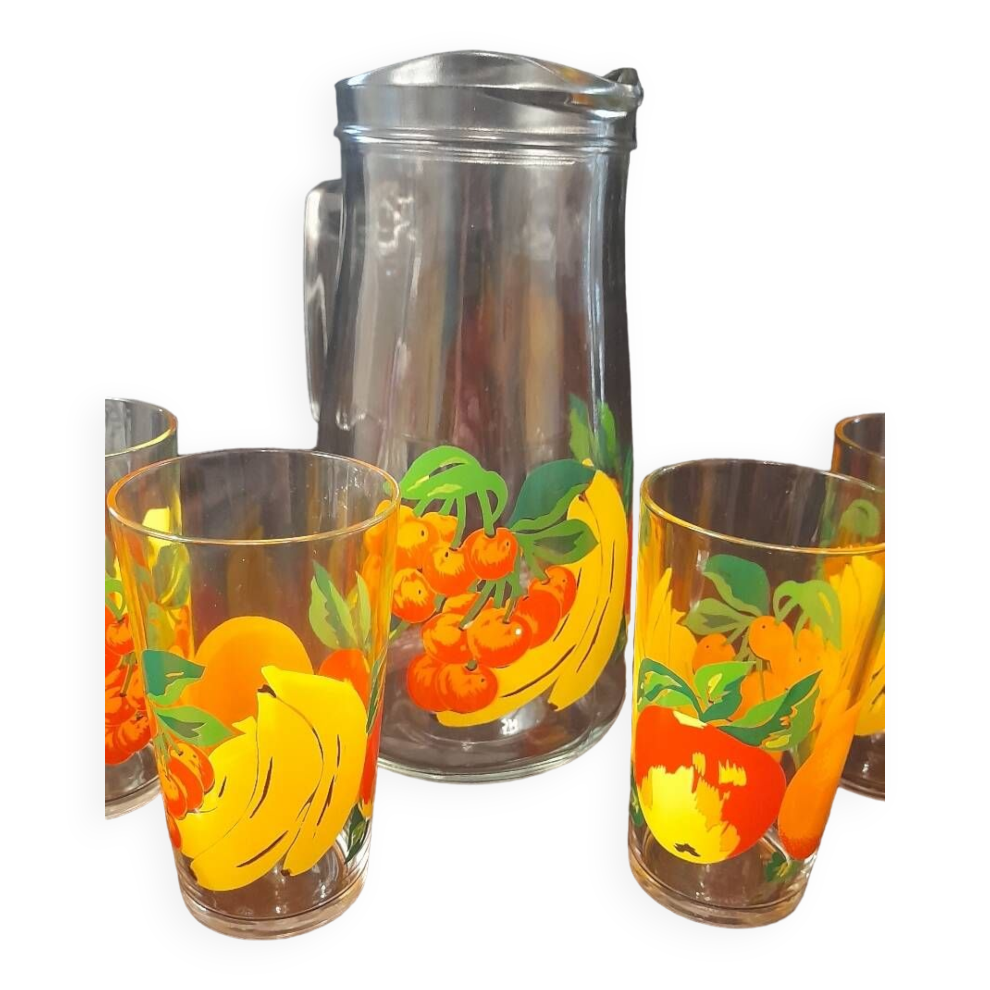 Orangeade service vmc reims 1 carafe and 6 glasses