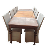 1 table + 6 upholstered chairs