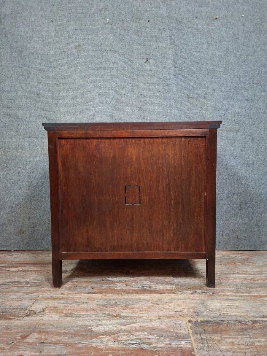 Buffet / antique Chinese wooden cabinet with brass fittings.
