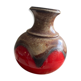 Vase vintage lava rouge West germany 6625