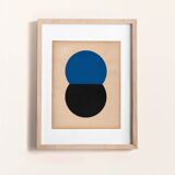Old paper collage - abstract painting signed eawy