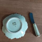 Container Ceramic butter dish Leaf vine knife DP 0723033