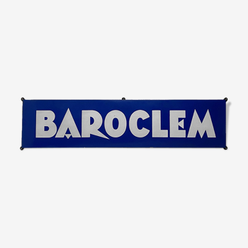 Plaque émaillée "baroclem" vintage 1950