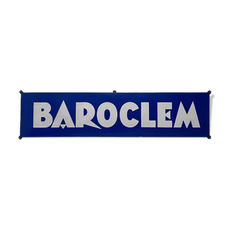 Plaque émaillée "baroclem" vintage 1950