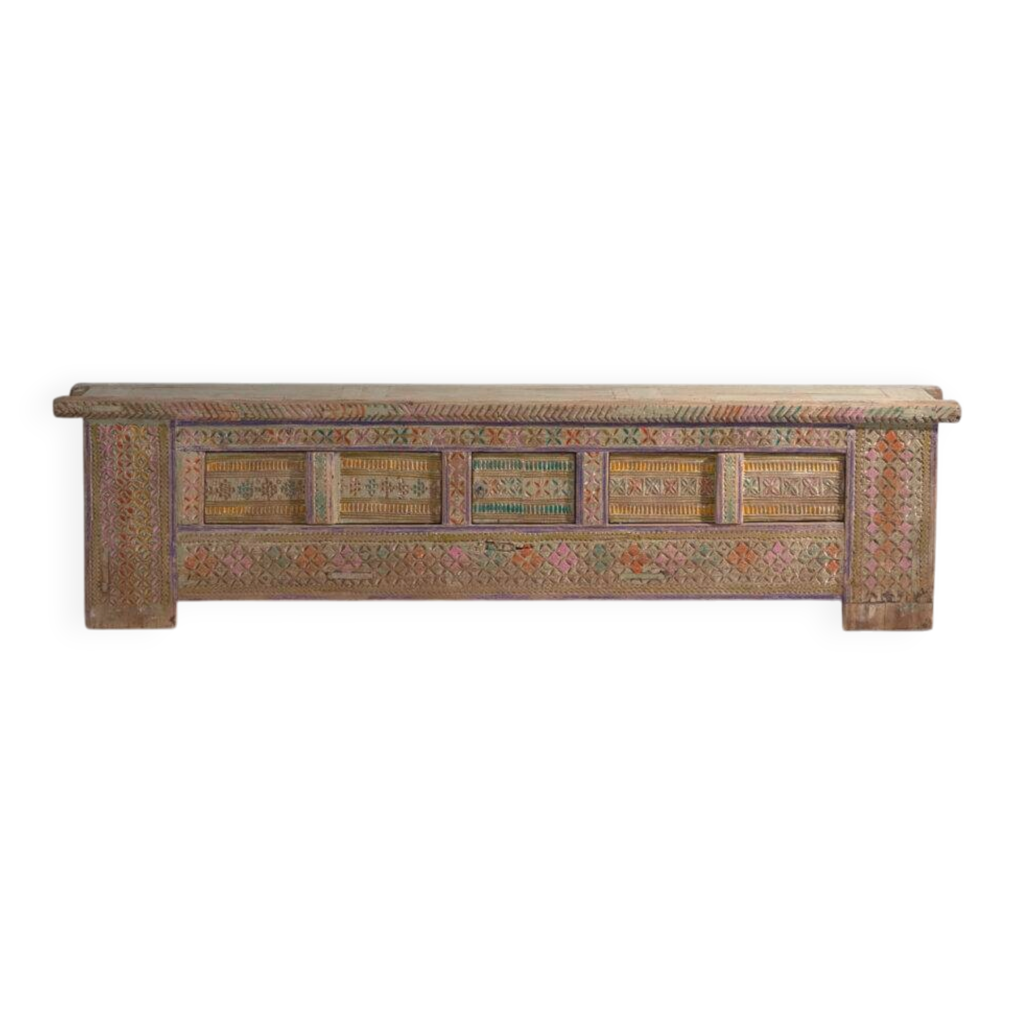 Antique buffet painted in pine wood – Xinjiang, circa 1930