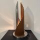 Table Lamp with Organ Pipes – 5 Light Points, Chrome Steel and Metal