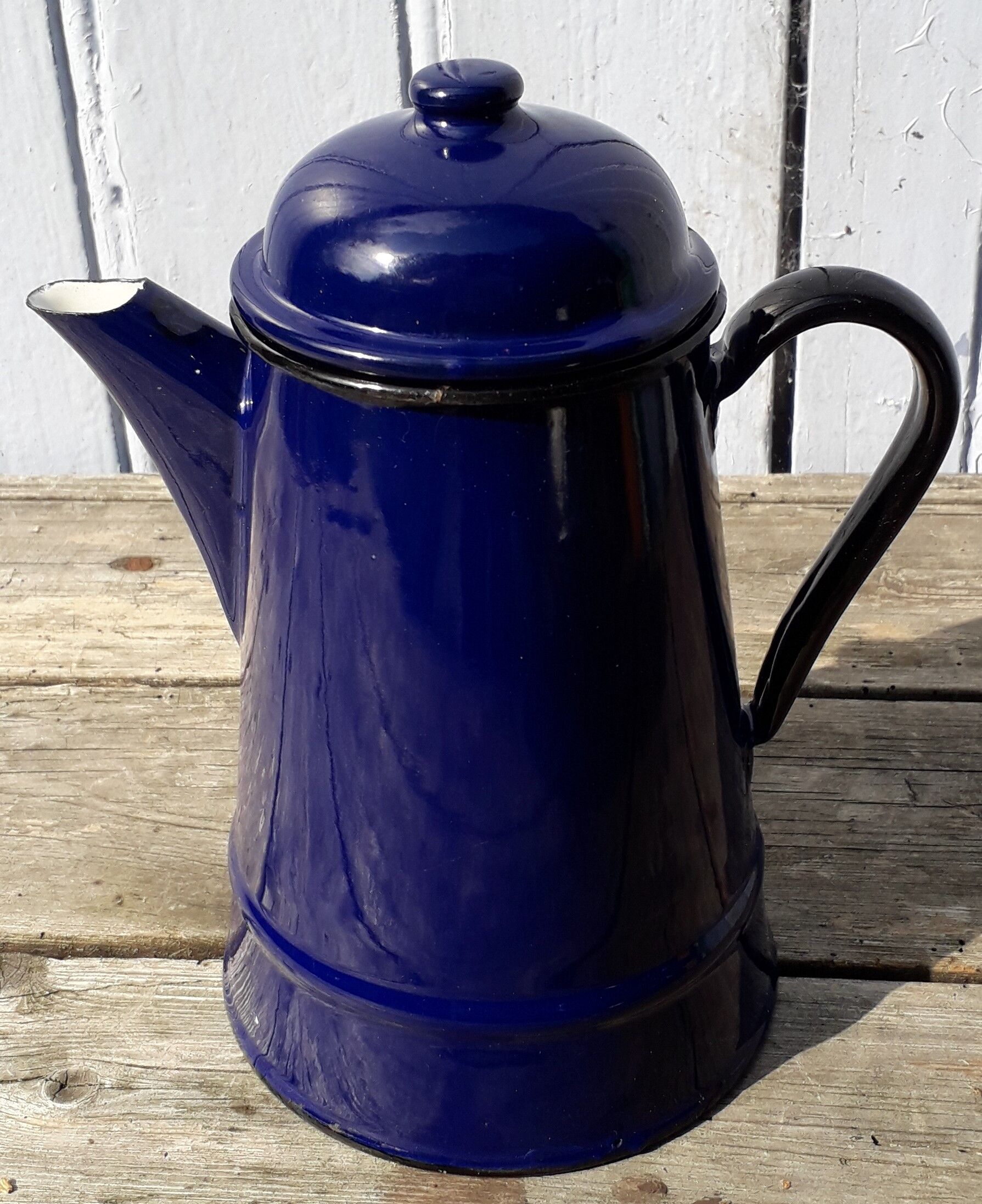 Japy blue enamelled coffee maker
