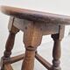 Pair of 19th century solid oak stools